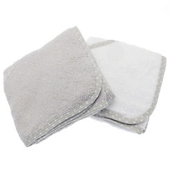 Elli & Raff Pack of 2 Grey Hooded Baby Towels - Grey by Country Club
