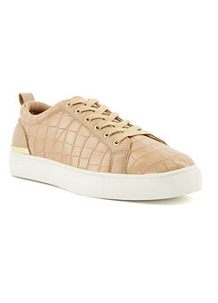 Elsah Croc Lace Up Trainers by Head Over Heels By Dune