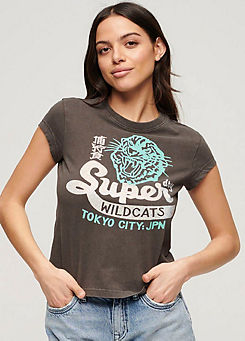Embellished Front Print Short Sleeve T-Shirt by Superdry