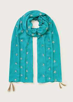 Embellished Lightweight Scarf by Monsoon