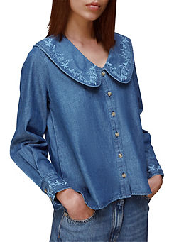Embroidered Denim Shirt by Whistles