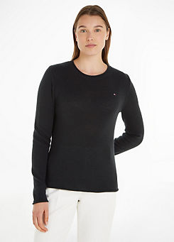 Embroidered Logo Knitted Sweater by Tommy Hilfiger