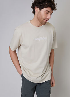 Embroidered Slogan Relaxed Fit T-Shirt by Threadbare