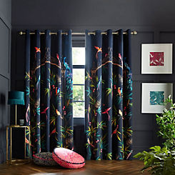 Enchanted Gate Lined Eyelet Curtains by Sara Miller