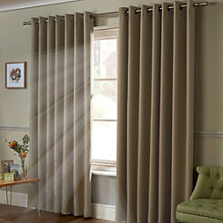 Essential Blackout Pair of Eyelet Curtains by Alan Symonds