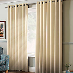 Essential Blackout Pair of Eyelet Curtains by Alan Symonds