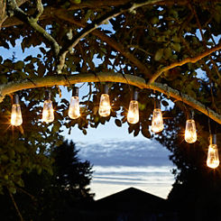 Eureka! Vintage Style Lightbulb Solar Powered String Lights - 10 Bulbs