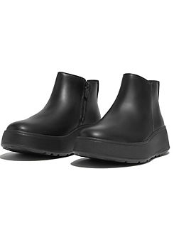 F-Mode Leather Flatform Microwobbleboard™ Midsole Ankle Boots by Fitflop