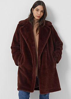 Faux Fur Long Coat by French Connection