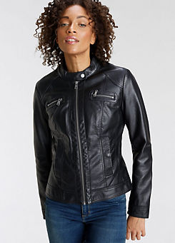 Faux Leather Jacket by Only