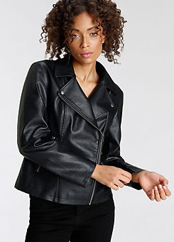 Faux Leather Jacket by Only