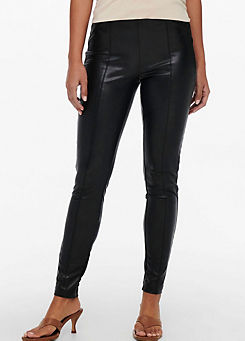 Faux Leather Leggings by Only