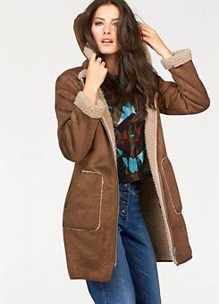 Faux Suede Coat by Aniston