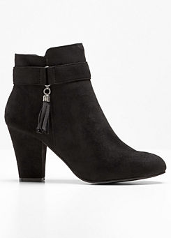 Faux Suede High Heel Ankle Boots by bonprix