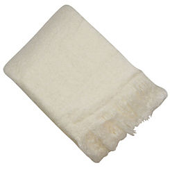 Faux Thick Mohair Throw by Malini