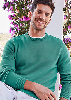 Favourite Cotton Crew Neck Jumper by Cotton Traders