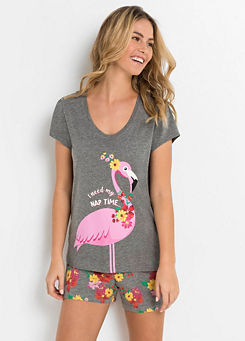Flamingo Print Summer Pyjamas by bonprix