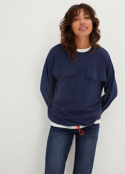 Flap Pocket Box-Cut Sweatshirt by bonprix