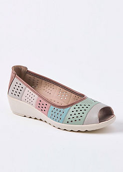 Flexisole Peep-Toe Shoes by Cotton Traders