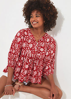 Floaty Oversized Floral Blouse by Joe Browns