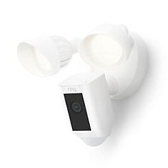 Floodlight Camera Wired Plus - White by Ring
