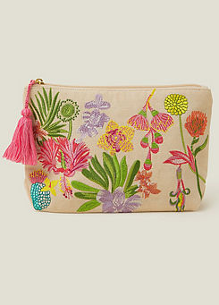 Floral Canvas Washbag by Accessorize