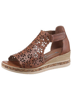 Floral Cut Out Wedge Sandals by Remonte