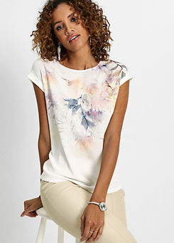 Floral Jersey T-Shirt by bonprix