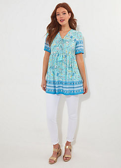 Floral Lace Trim Tunic by Joe Browns