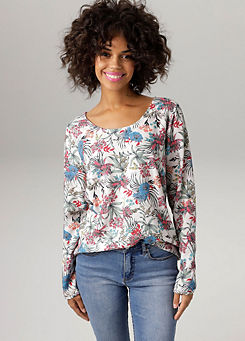 Floral Print Blouse by Aniston