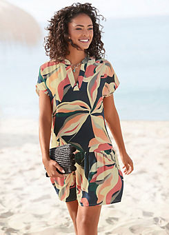 Floral Print Shirt Dress by s.Oliver