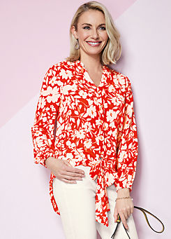 Floral Tie Front Shirt by Kaleidoscope