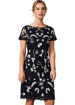 Floris Embroidered Dress by Phase Eight
