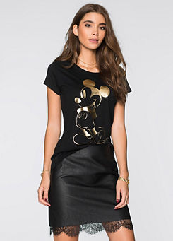 Foil Print Mickey Mouse T-Shirt