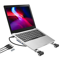 Folding Laptop Stand with 100W PD USB-C Charging Hub Including 4 x USA-A Ports by ProperAV