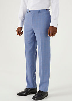 Fontelo Blue Check Tailored Fit Suit Trousers by Skopes