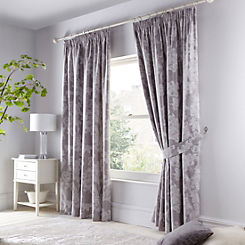 Francessca Jacquard Fully Lined Pair of Pencil Pleat Curtains by Kaleidoscope