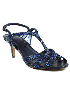 Francie Wide Fit Blue Gemstone Sandals by Lunar