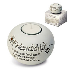 Friendship Said with Sentiment Tea Light Holder