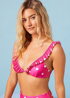 Frilled Eco Bikini Top by Chelsea Peers NYC