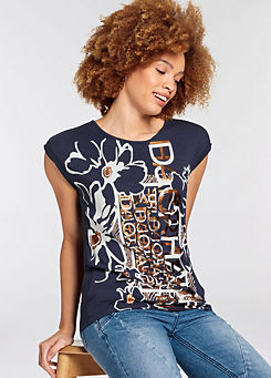 Front Print Crew Neck T-Shirt by Boysens