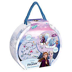 Frozen 2 in 1 Creativity Suitcase A Diamond Painting & Charm Bracelet Twin Pack by Disney