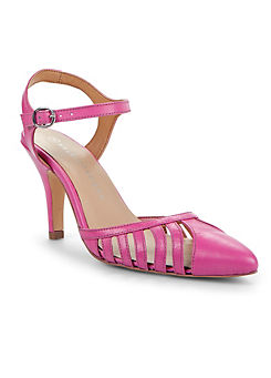 Fuchsia Pink Leather Court Shoes by Kaleidoscope