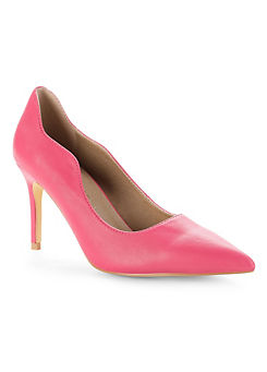 Fuchsia Sculpted Court Shoes by Kaleidoscope