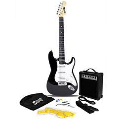 Full Size Black Electric Guitar Package by RockJam
