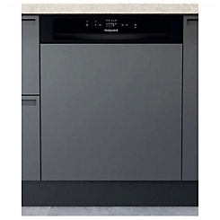 Full Size Semi-Integrated Dishwasher HBC2B19UKN - Black by Hotpoint