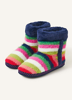 Furry Striped Boots by Accessorize