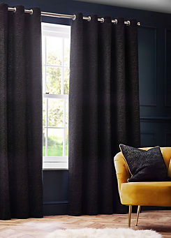 Galaxy Eyelet Lined Chenille Curtains by Paoletti