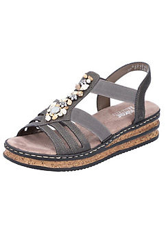 Gemstone Embellished Strappy Sandals by Rieker