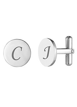 Gent’s 16 mm Personalised Round Cuff Links by For You Collection